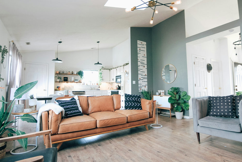 A bright vacation rental living room